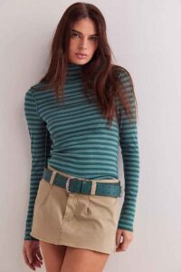 free people Good Stripe Turtle Neck